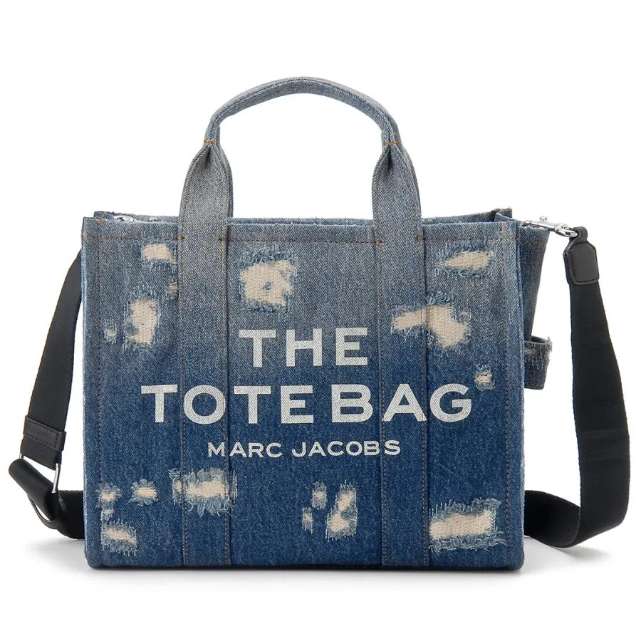 ブランドセール マークジェイコブス MARC JACOBS トートバッグ レディース 2F4HTT002H05 491 THE RIP AND REPAIR DENIM TOTE BAG