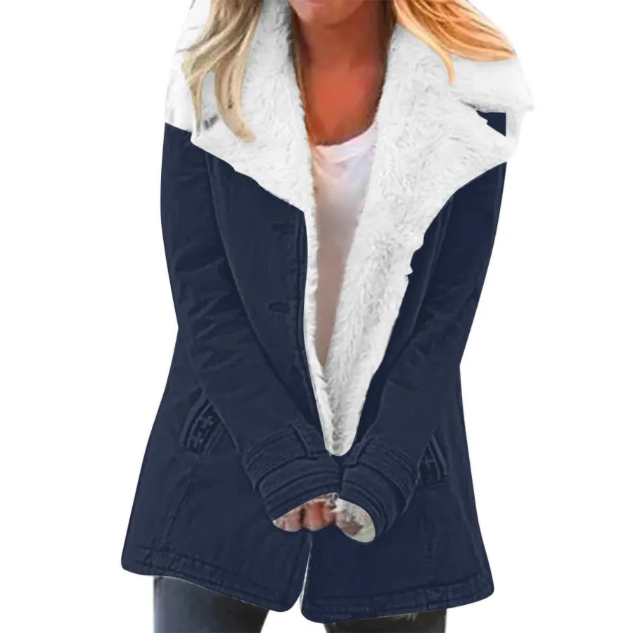 【並行輸入品】Sherpa Lined Jacket Women Plus Size Trendy Winter Coats for Wome