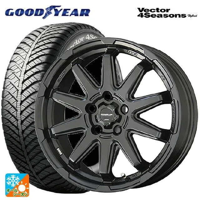 送料無料 オールシーズンタイヤホイール 4本セット 215/45R17 91H XL グッドイヤー ベクターフォーシーズンズ ハイブリッド 共豊 サー