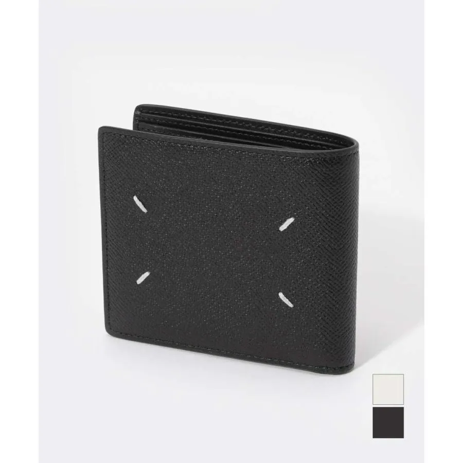 メゾン マルジェラ MAISON MARGIELA S35UI0435 P4745 二つ折り財布 レディース ミニ財布 バイフォールドウォレット レザー 本革 黒 T8013 爆買