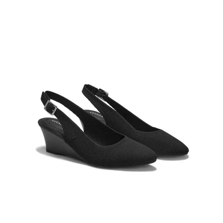 【並行輸入品】VIVAIA Tamia Slingback Wedge Pro Almond Toe Slingback Wedge Sand