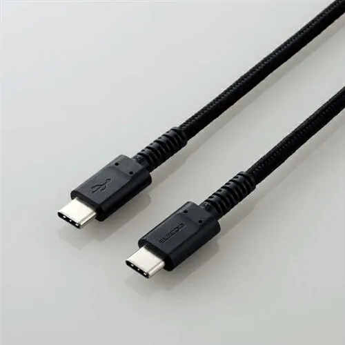 【5個セット】 エレコム MPA-CCS20PNBK USB2.0ケーブル(C-C、PD対応、高耐久) 2.0m ブラック