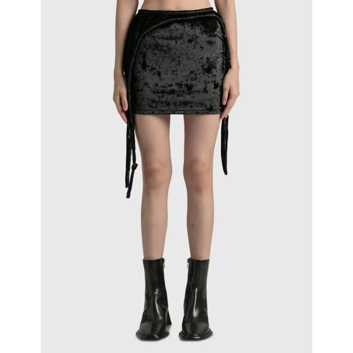 Ottolinger 【 Velvet Mini Skirt Women Black 】 レディース 黒色 ブラック