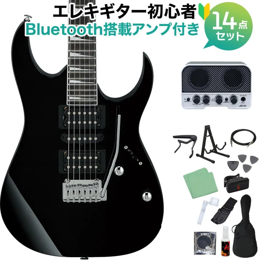 数量限定 1000円OFF Gio Ibanez ジオ アイバニーズ GRG170DX BKN (Black Night) 初心者セット 〔Bluetooth搭載ミニアンプ付き〕