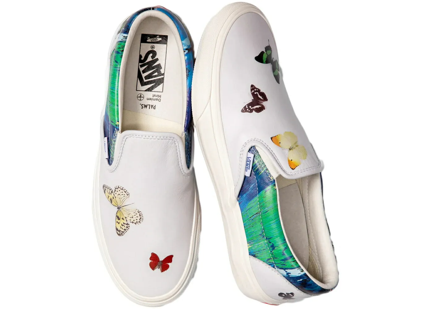 ヴァンズ バンズ クラシック スリッポン スニーカー メンズ VANS CLASSIC SLIP-ON VLT LX DAMIEN HIRST BUTTERFLY / BUTTERFLY SPLATTER MARSHMALLOW