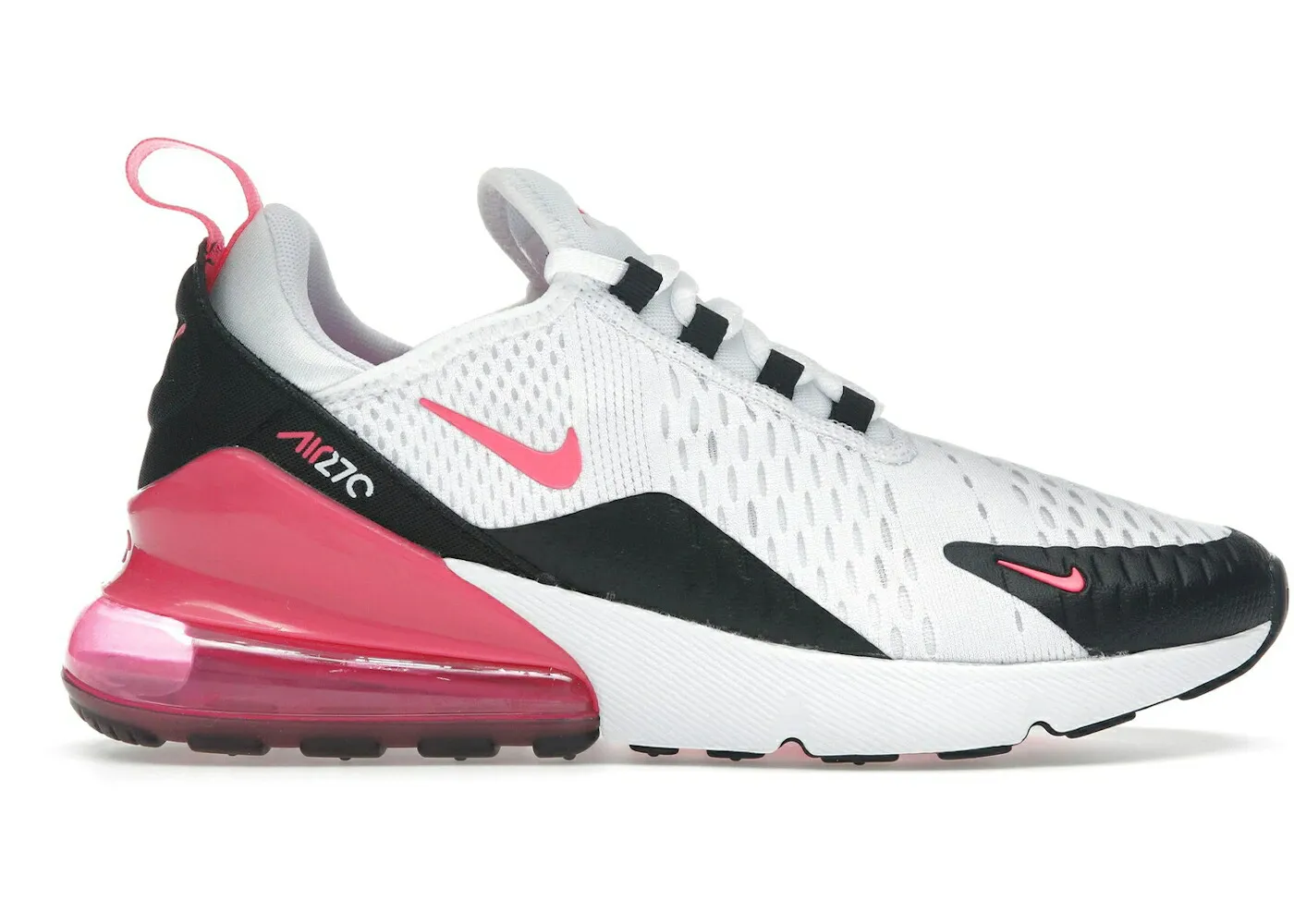 ナイキ マックス 白色 ホワイト 黒色 ブラック ピンク エアマックス WOMEN スニーカー レディース NIKE AIR MAX 270 WHITE BLACK HYPER PINK (WOMEN) / WHITE BLACK WHITE HYPER PINK