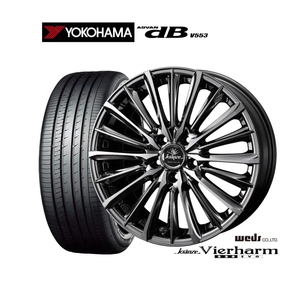 サマータイヤ ホイール4本セット ウェッズ クレンツェ ヴィルハーム 225EVO ヨコハマ ADVAN アドバン dB(V553) 215/45R18