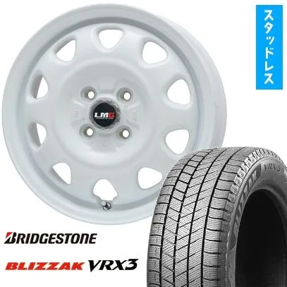 165/60R15 スタッドレスタイヤ ホイール4本セット BRIDGESTONE ブリザック VRX3 (軽自動車用) LEHRMEISTER LMG OFF-STYLE 15インチ