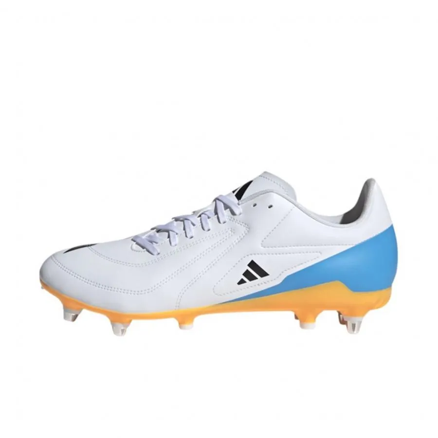 アディダス RS15 ソフトグラウンド用 ラグビースパイク JP8792 メンズ ラグビー スパイクシューズ : ホワイト×ブルー adidas