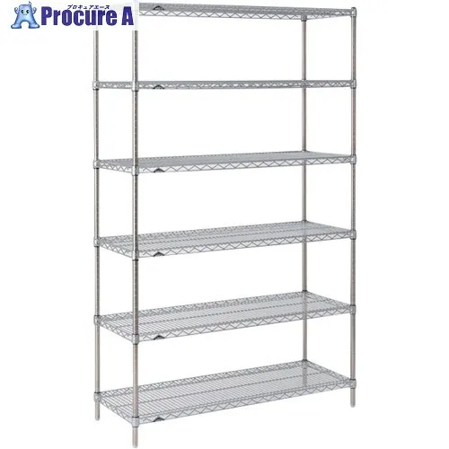 ERECTA スーパーシリーズ・ワイヤーシェルフ 間口1518mm×奥行919mm×高さ1892mm(P) DB無 6段 LLS1520P1900N6 1台 ■▼349-6631 【送料都度見積】