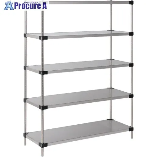 ERECTA スーパーシリーズ・430ソリッドシェルフ 間口1213mm×奥行614mm×高さ2197mm(P) DB付 5段 LSS1220P2200W5 1台 ■▼348-0472 【送料都度見積】