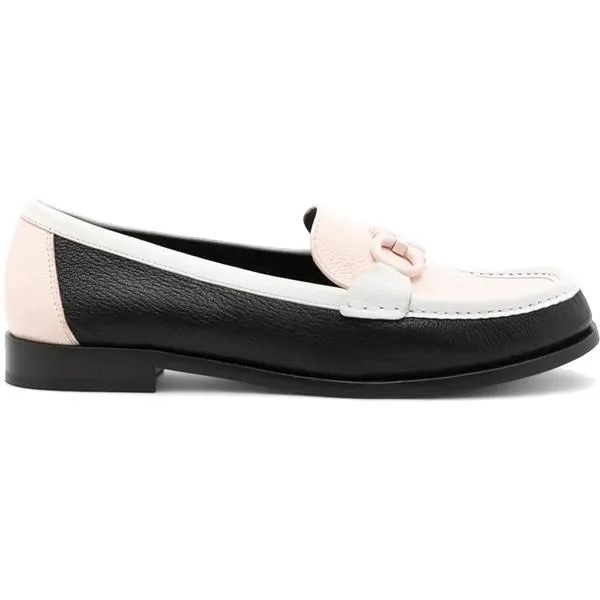 Ferragamo フェラガモ レディース スニーカー Ferragamo Gancini Leather Moccasin Loafers Black (Women's) 【サイズ US_5(22.0cm)】