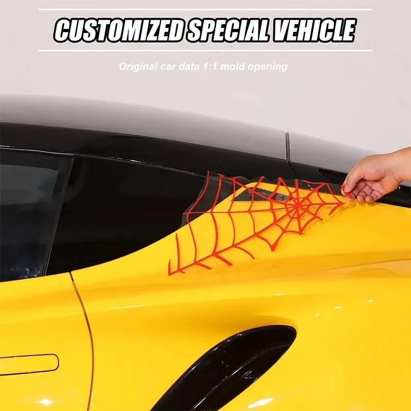 並行輸入品 ガラス窓 ステッカー pvc素材クモ巣 カー 蓮エミラ2021 2023 カスタムパーツ 部品 アクセサリー