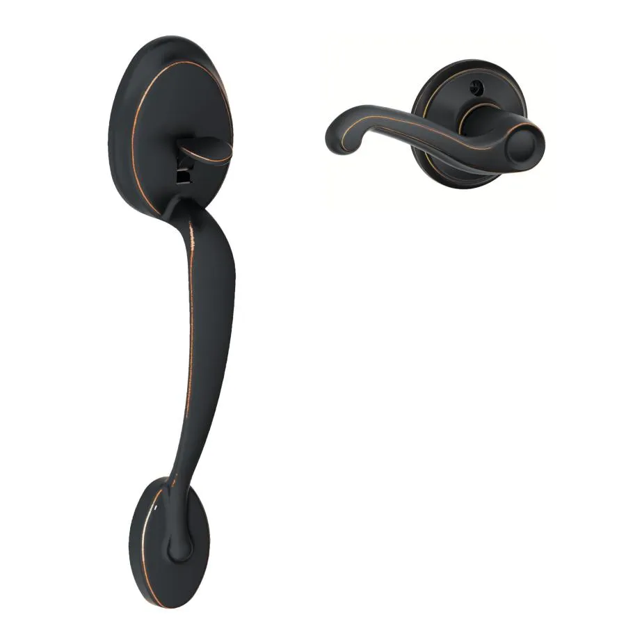 SCHLAGE プリムス フロントエントリーハンドル フレア 右利き インテリアレバー(エイジドブロンズ) FE285 PLY 716 FLA RH