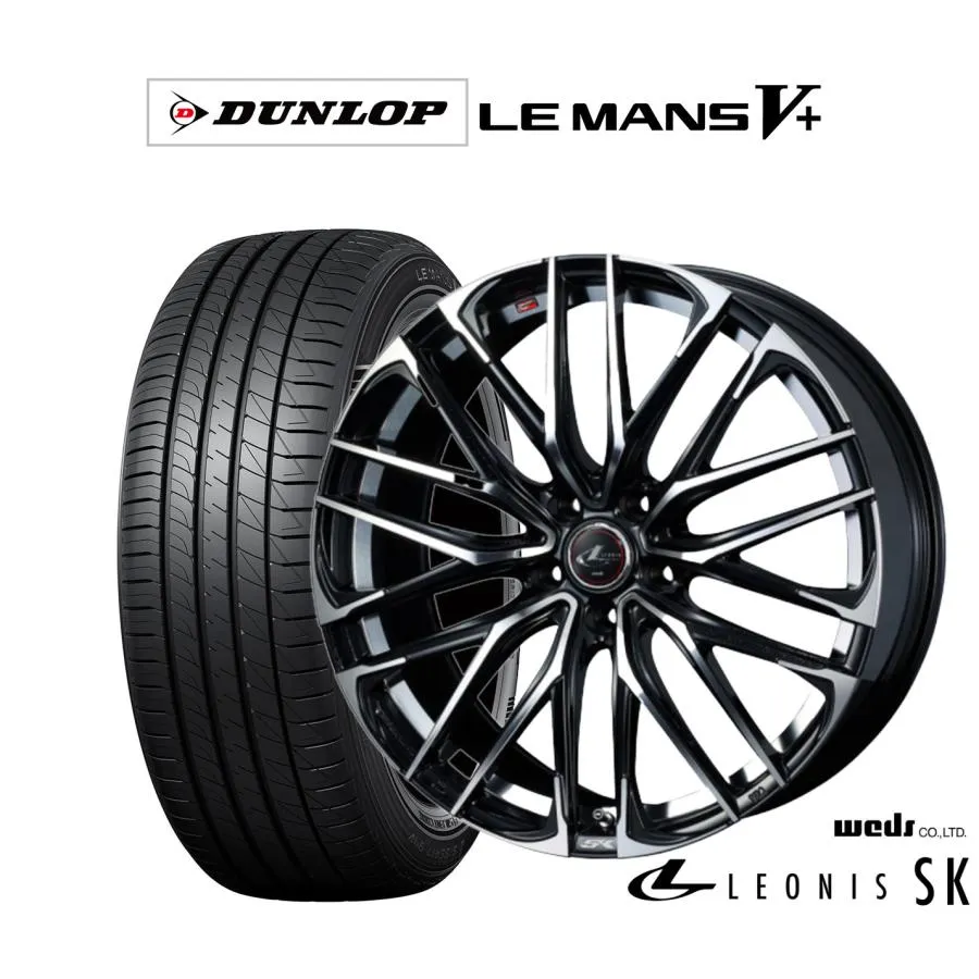 サマータイヤ ホイール4本セット ウェッズ レオニス SK ダンロップ LEMANS ルマン V+ (ファイブプラス) 215/35R19