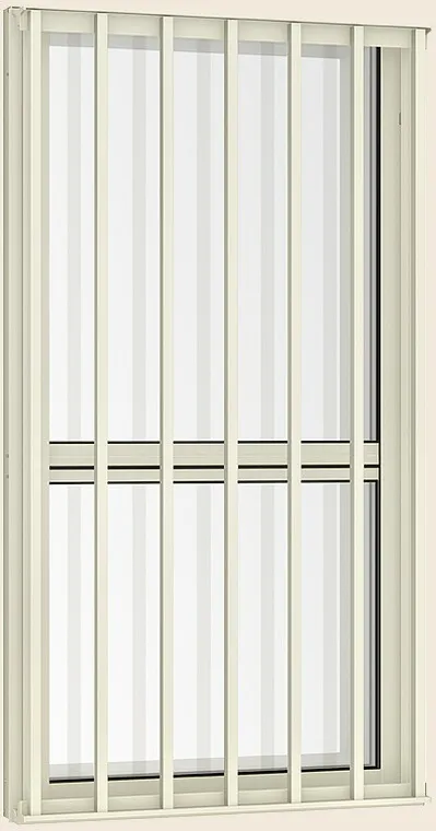 サーモスL 面格子付き 上げ下げ窓FS 一般複層ガラス / アルミスペーサー仕様 07409 W：780mm × H：970mm LIXIL リクシル TOSTEM トステム