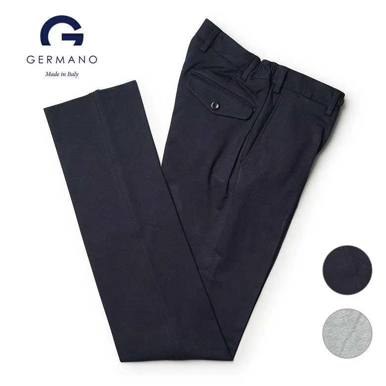 ジェルマーノ パンツ ジャージー ノープリーツ TOKYO FIT スラックス GERMANO イタリア製 メンズ 【返品不可】