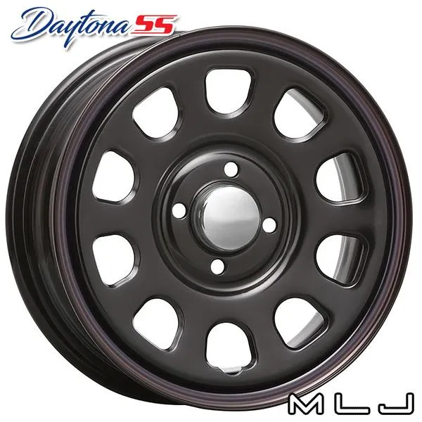 オールシーズンタイヤ ホイールセット 155/65R14インチ 4H100 MLJ デイトナSS ブラック クムホ ソルウス 4S HA32