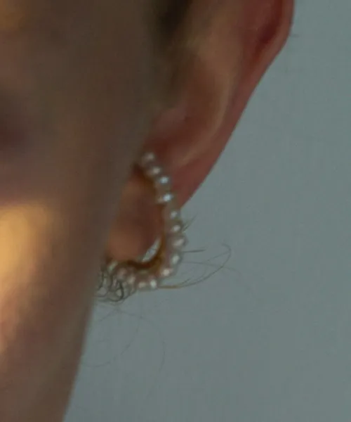 イヤーカフ 「les bonbon」trace pearl earcuff/トレース パール イヤーカフ レディース