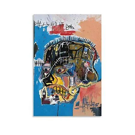 【並行輸入品】 RIUFIN Canvas Print Wall Art Skull Poster Untitled 1981 Street Graffiti Art Picture Theme Party Decor Print on Canvas Painting Wall Art