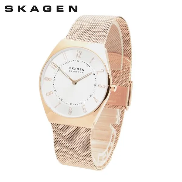 【国内正規品】スカーゲン 腕時計 SKW6827 SKAGEN GRENEN ULTRA SLIM メンズ ローズゴールド メッシュ
