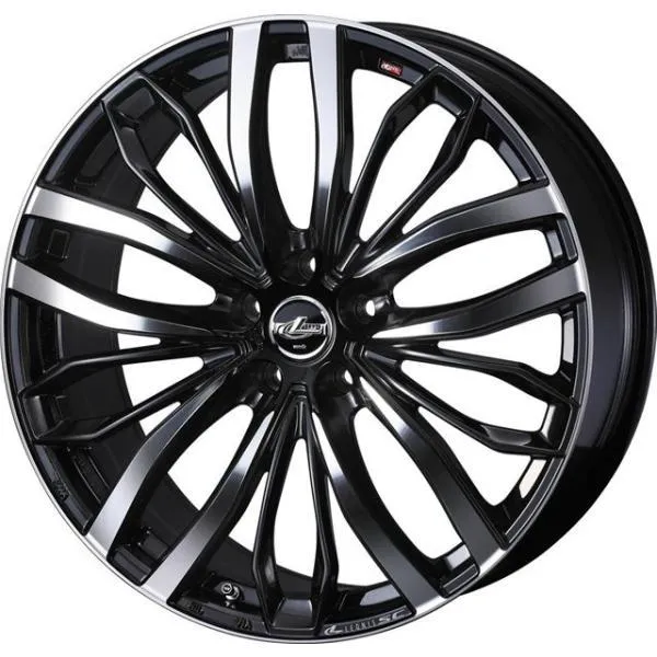 個人宅直送可 レオニスSC M14 ナット対応 21x8.5 5H 120 +42 パールブラックミラーカット / 21インチ ホイール4本セット LEONIS SC