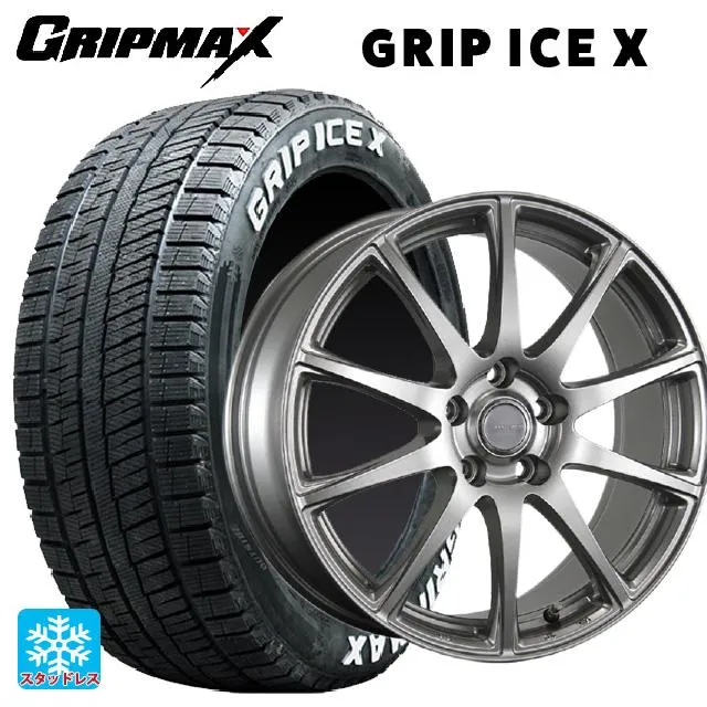 送料無料 スタッドレスタイヤホイールセット 205/65R16 95T グリップマックス グリップアイスX ホワイトレター ブリヂストン エコフォルム