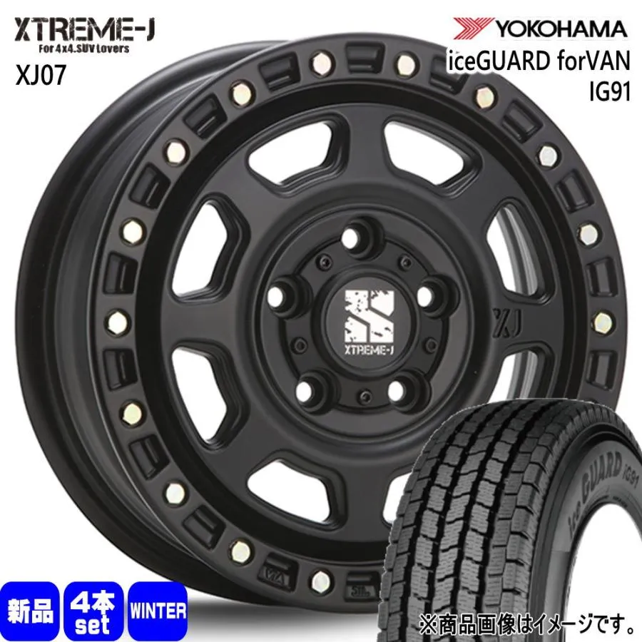 165/80R14 97/95N LT ヨコハマ iceGUARD forVAN IG91 冬用 スタッドレスタイヤ XTREME-J XJ07 トヨタ タウンエースバン S403/S413  14インチ