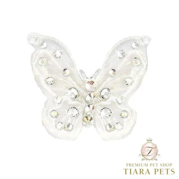 フォーペッツオンリー For Pets Only My Butterfly Hairclip White【犬用 ヘアアクセサリー ヘアクリップ セレブ】