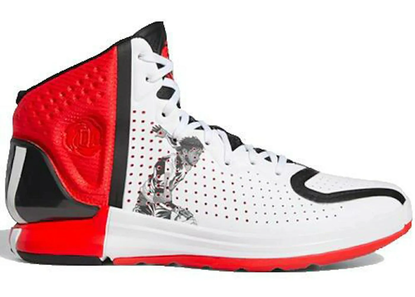 アディダス ローズ 白色 ホワイト 赤 レッド 黒色 ブラック スニーカー メンズ ADIDAS D ROSE 4 GEEK UP / WHITE RED BLACK