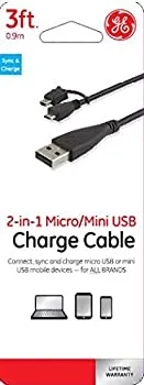 【中古】【輸入品・未使用】GE Lighting 3833431 3フィート USB マイクロ\u0026ミニコンボケーブル