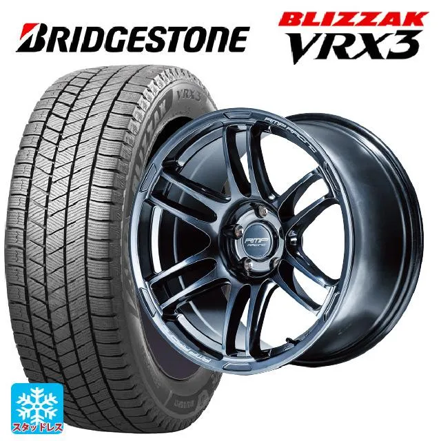 送料無料 スタッドレスタイヤホイール 4本セット 225/50R18 95Q ブリヂストン ブリザック VRX3 正規品 エムアイディー MIDレーシ