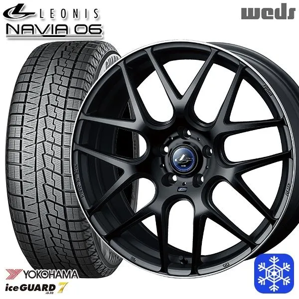 225/60R17インチ ヨコハマ アイスガード IG70 5H100 スタッドレスタイヤホイールセット ウェッズ レオニス ナヴィア06 MBP