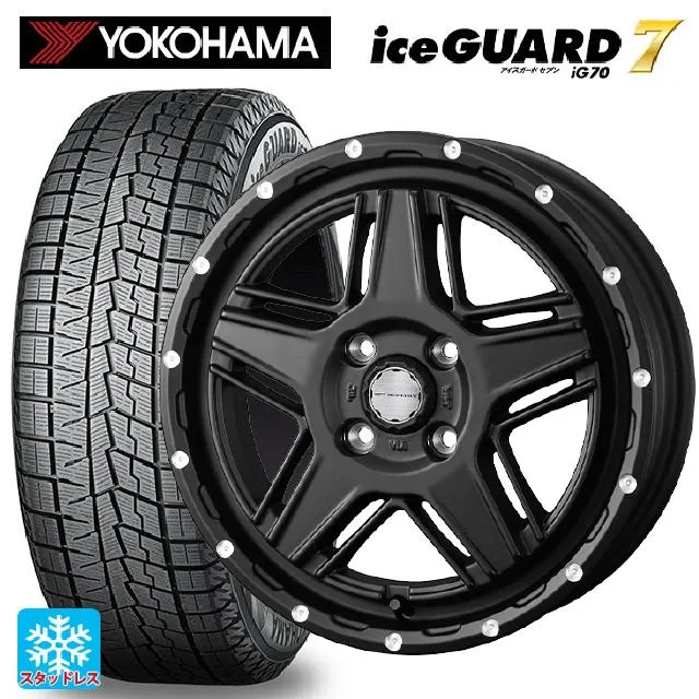 送料無料 スタッドレスタイヤホイール 4本セット 165/55R15 75Q ヨコハマ アイスガード7(IG70) # ウェッズ マッドヴァンス07