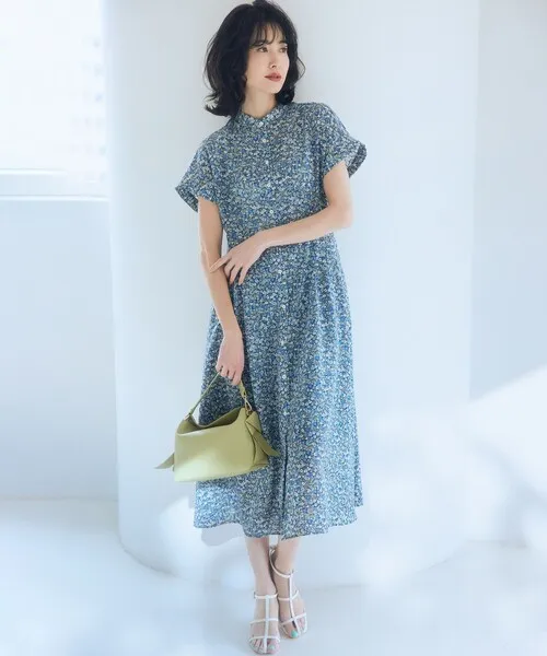 ワンピース フラワーガーデンプリント ワンピース