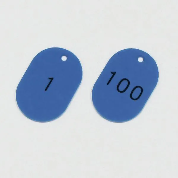 番号小判札 小判札453-BL(1〜100) カラー：ブルー 〔100枚1組〕〔代引不可〕