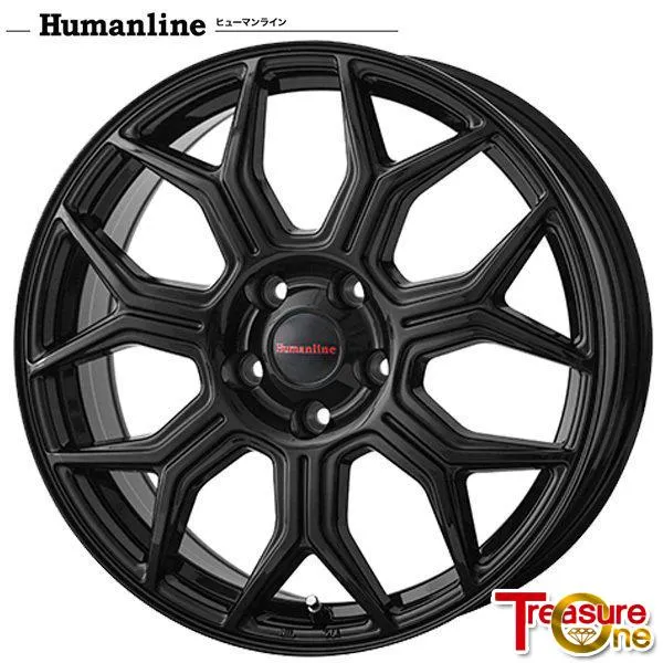 オールシーズンタイヤ ホイールセット 225/55R17インチ 5H100 ヒューマンライン HS10M BK ミシュラン クロスクライメート2