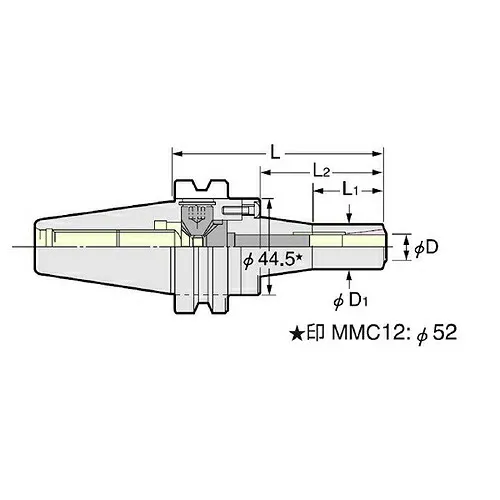 日研工作所 ミニミニチャック/センタースルー ( BT50-MMC12C-165 )