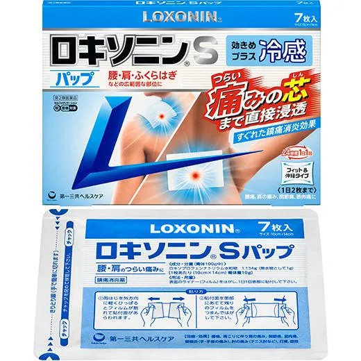 【第2類医薬品】送料無料 １２個セット 宅配便発送 ロキソニンsパップ 7枚 ｘ12 冷感 ろきそにん ぱっぷ