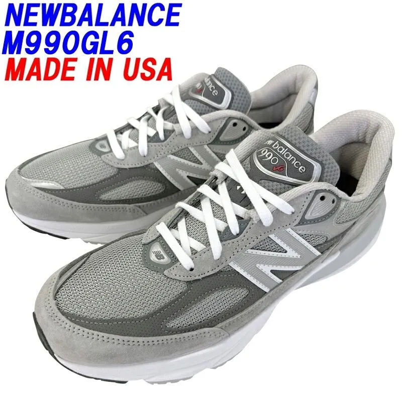 NEW BALANCE「ニューバランス」M990GL6 グレーカラーDワイズ MADE IN USA「アメリカ製」海外並行輸入正規品 サイズ交換片道送料無料