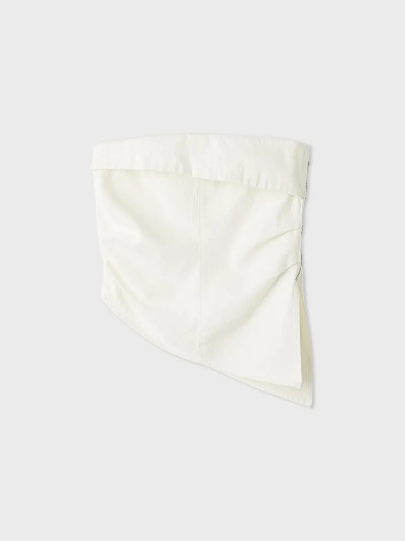 デニムドレープラインビスチェ MIESROHE ミースロエ トップス その他のトップス ホワイト【送料無料】[ Fashion]