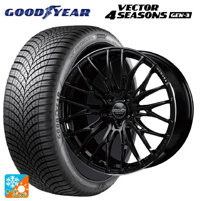 スバル レガシィアウトバック(BS系)用 245/45R19 102W XL グッドイヤー ベクター4シーズンズ ジェン3 ホムラ2X10BD