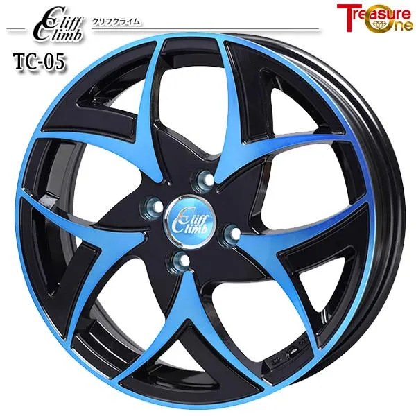 サマータイヤ ホイールセット 185/65R15インチ 4H100 トレジャーワン クリフクライム TC05 ブルー ウィンラン R380