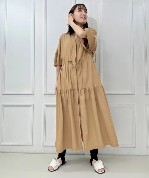 ワンピース デザインボリュームマキシワンピース