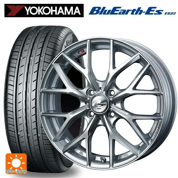 送料無料 サマータイヤホイールセット 195/60R17 90H ヨコハマ ブルーアースEs ES32 ウェッズ レオニス MX 17-6.5J
