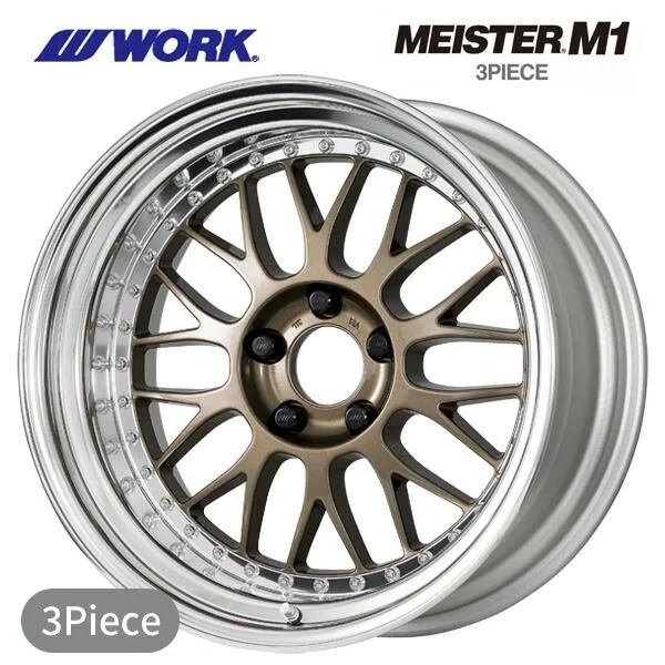 ワーク マイスター M1 3ピース HPG 19×12.5 +30 5/114.3 新品ホイール1本