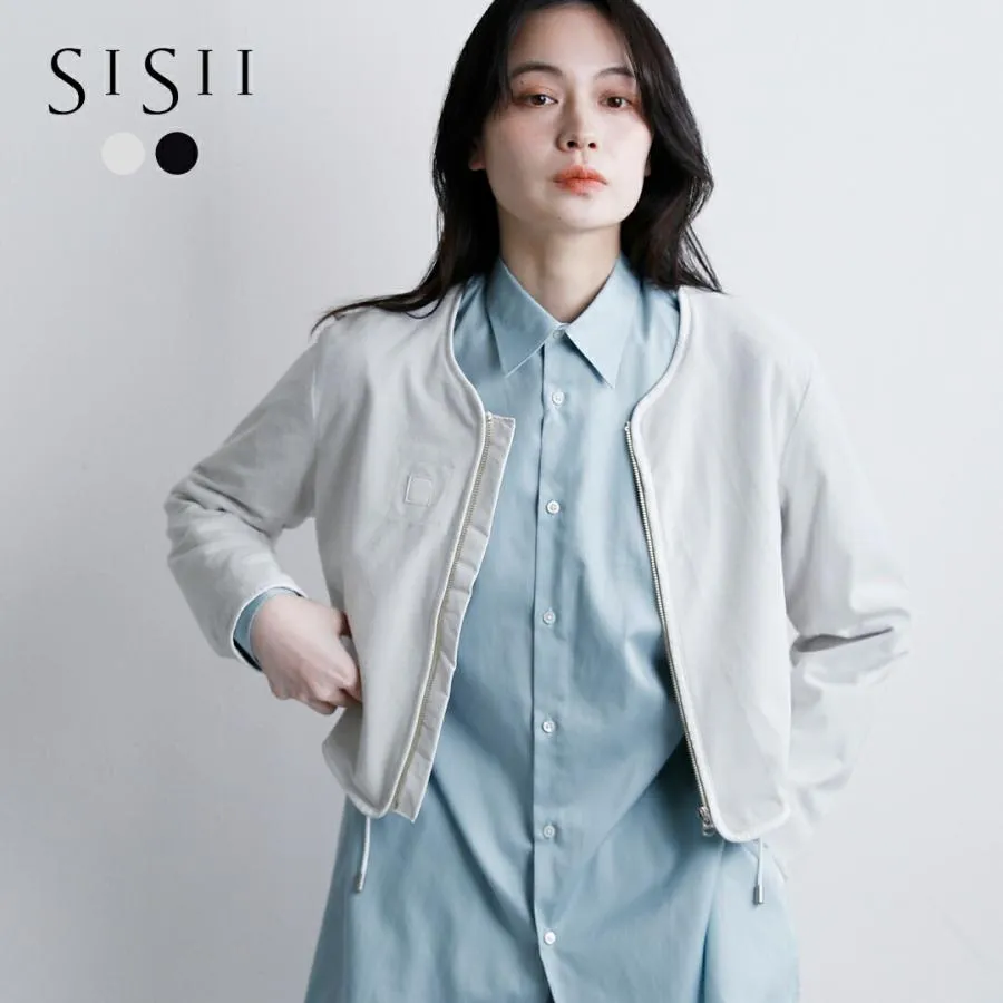 シシ Sisii スエード ノーカラー ジップ ジャケット NO COLLAR ZIP JACKET 124-ol レディース  春夏 2026ss新作