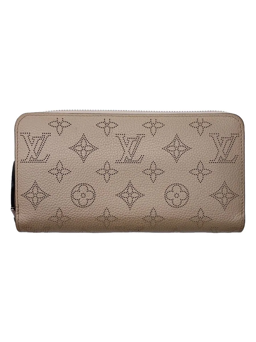 【中古】LOUIS VUITTON◆ジッピー・ウォレット_モノグラム・マヒナ/レザー/PNK/総柄/レディース【服飾雑貨他】