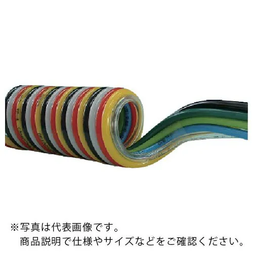 チヨダ ( 千代田通商 ) スパイラルチューブ マルチスパイラル 外径8mm/使用範囲1480mm 透明、青、ライトグリーン、緑、黄、赤、白、黒 ( 8-MPS-8-15S )