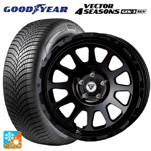送料無料 オールシーズンタイヤホイールセット 235/55R18 104V XL グッドイヤー ベクター4シーズンズ ジェン3 SUV エクシズルライ